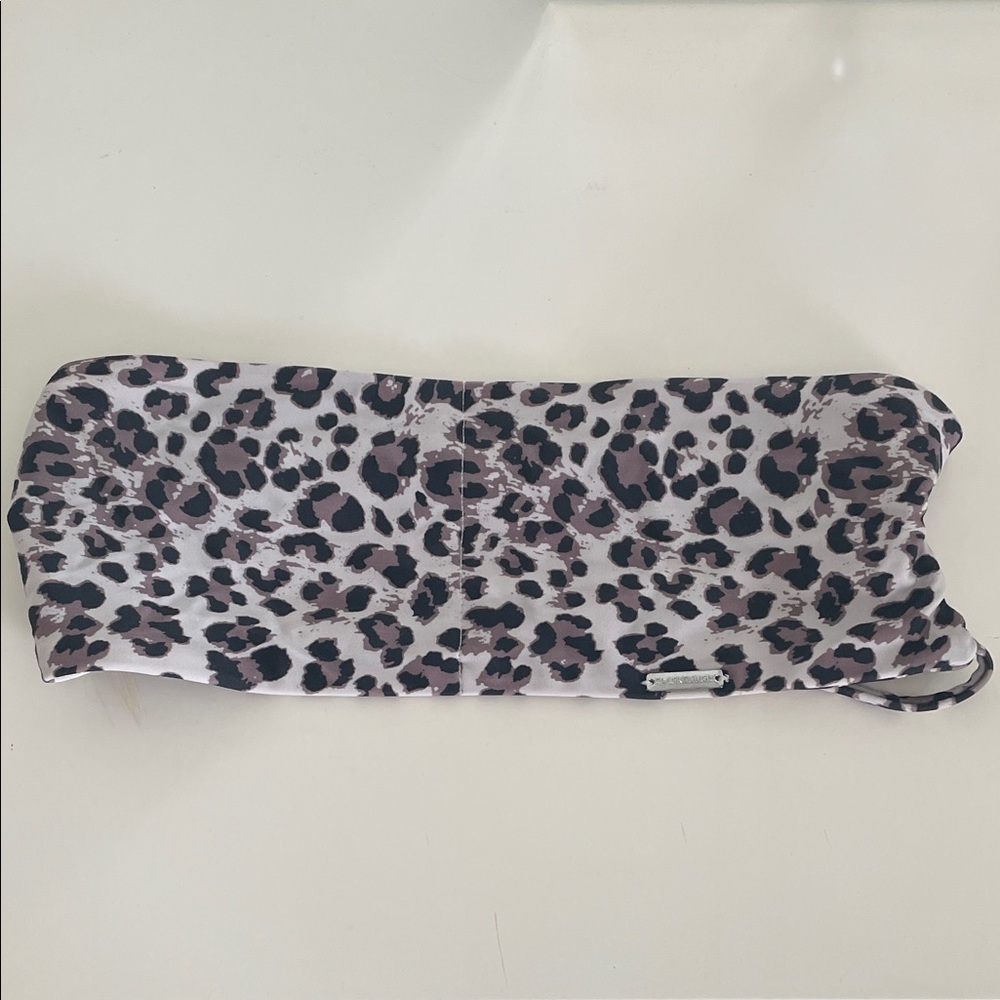 Blackbough Leopard Print Strapless Bikini Top Size Medium